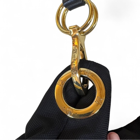 JPK Paris Black Shoulder Hobo Bag with Gold Hardware - Picture 2 of 5
